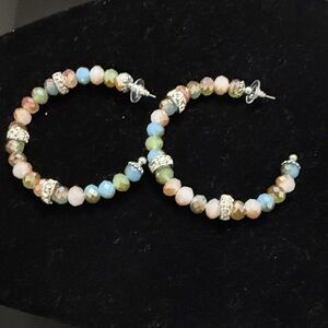 Sassy Jones Vibrant Beaded Hoop Earrings